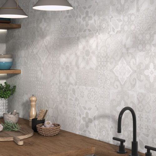 Energy Patchwork Blanco Mate